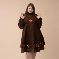 Fall Pumpkin Overalls Dress