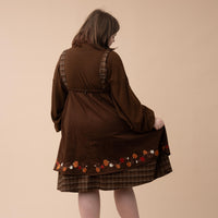 Fall Pumpkin Overalls Dress