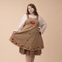 Fall Pumpkin Overalls Dress