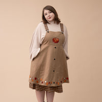 Fall Pumpkin Overalls Dress