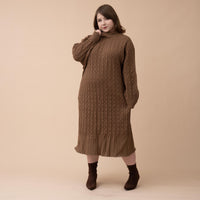 Oversized Knit Sweater Dress