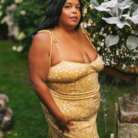 Cottage Bodycon Dress (Mustard)