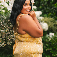 Cottage Bodycon Dress (Mustard)