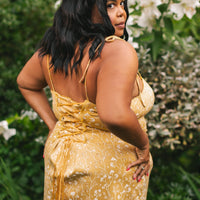 Cottage Bodycon Dress (Mustard)