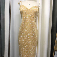 Cottage Bodycon Dress (Mustard)