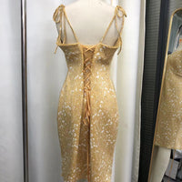 Cottage Bodycon Dress (Mustard)