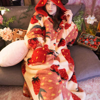 Soft & Cozy Strawberry Robe