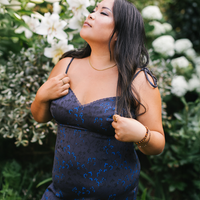 Cottage Bodycon Dress (Navy)