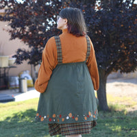 Fall Pumpkin Overalls Dress