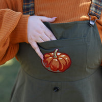Fall Pumpkin Overalls Dress