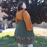 Fall Pumpkin Overalls Dress