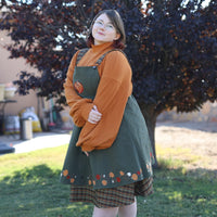 Fall Pumpkin Overalls Dress