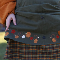 Fall Pumpkin Overalls Dress