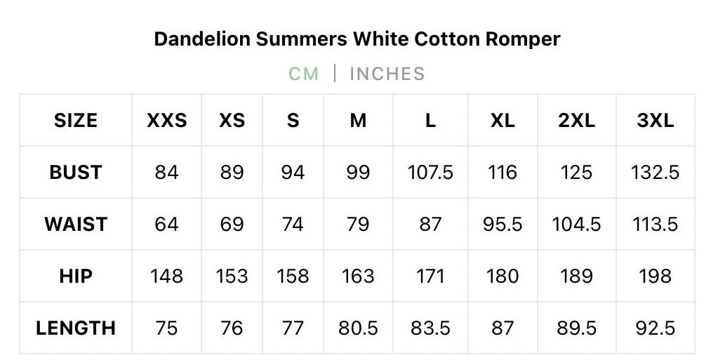 Dandelion Summers 100% Cotton Romper