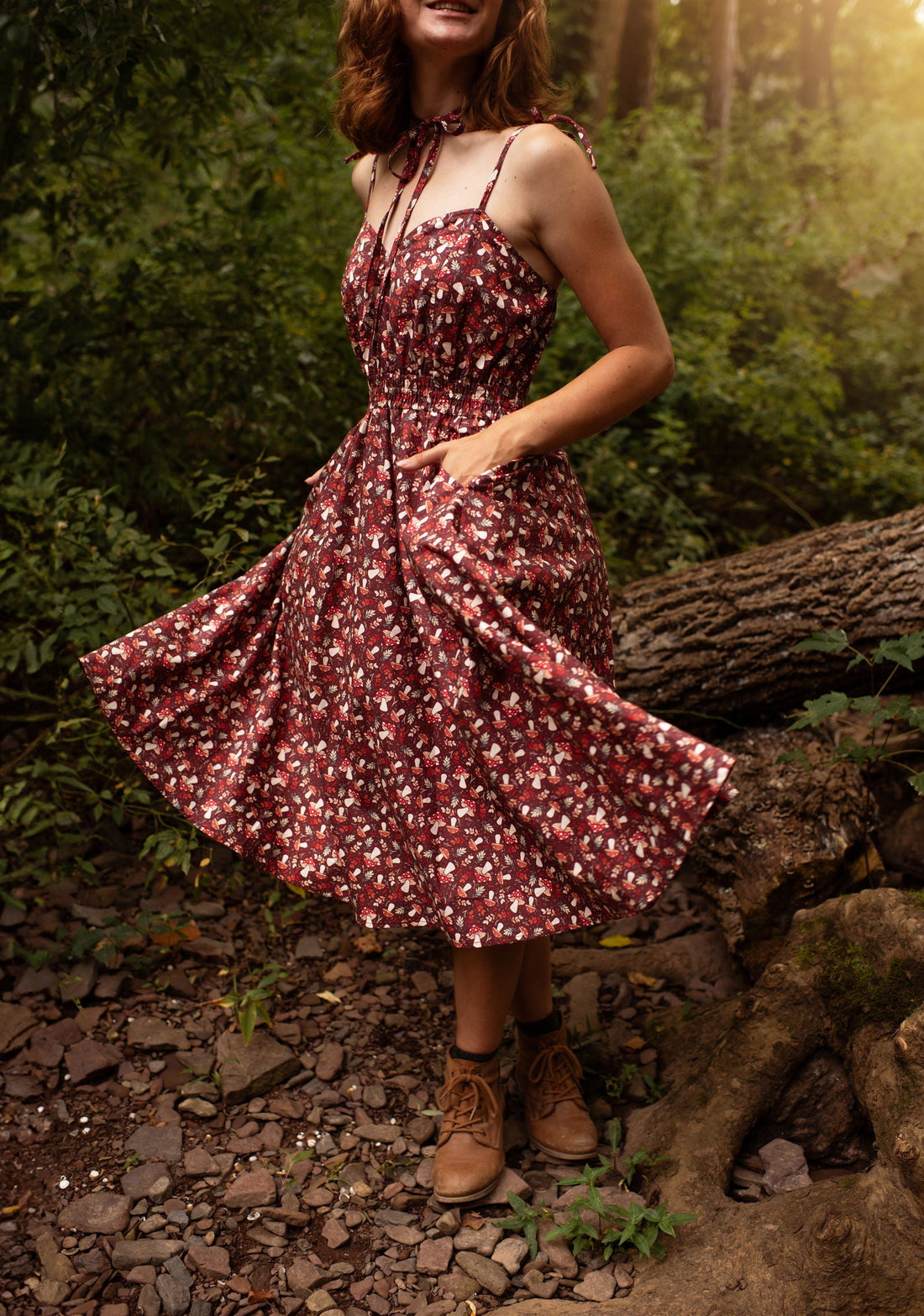 Mushroom Picnic Dress