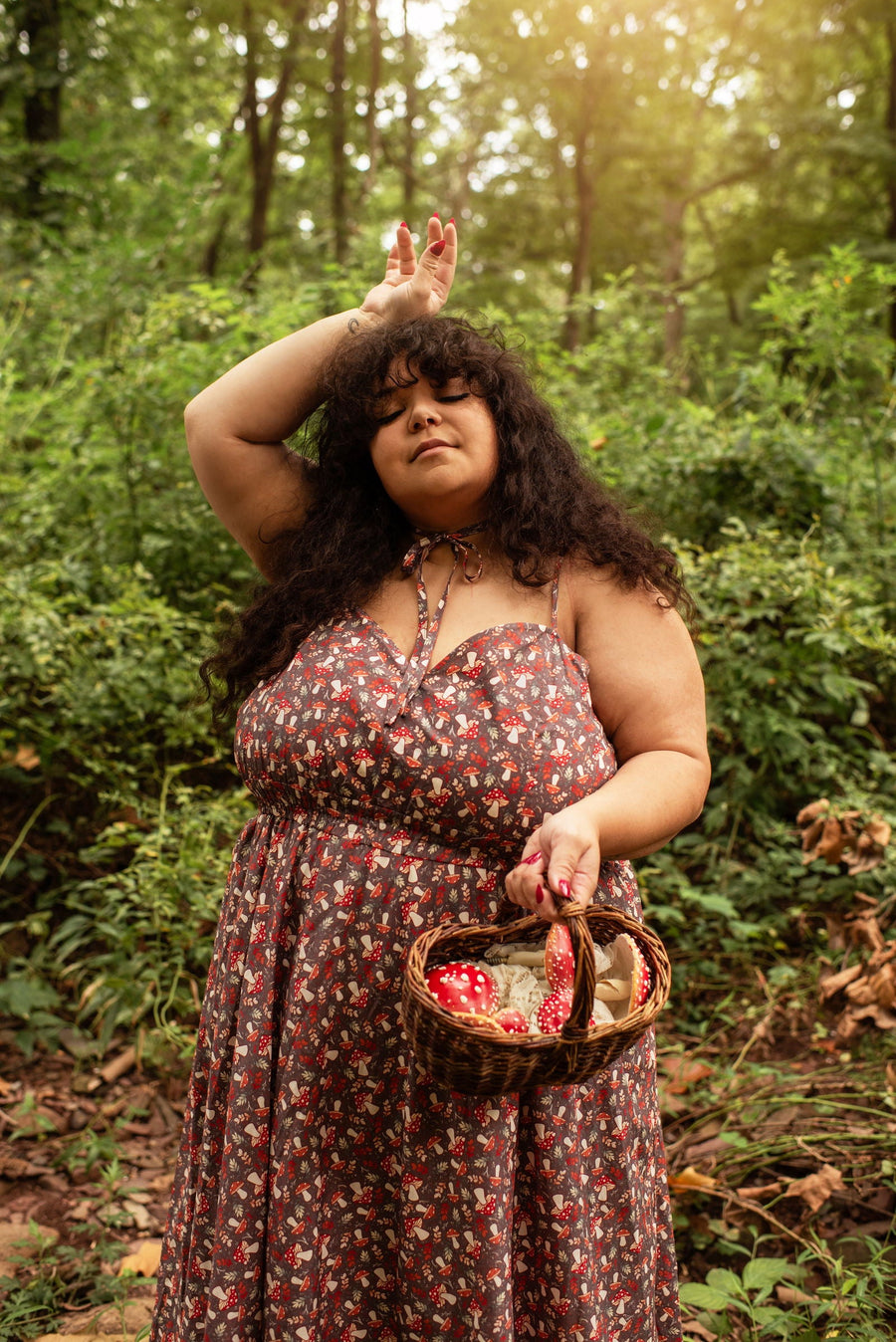 Mushroom Picnic Dress