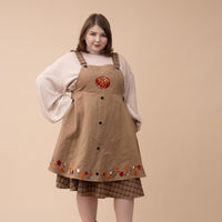 Fall Pumpkin Overalls Dress