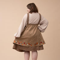 Fall Pumpkin Overalls Dress