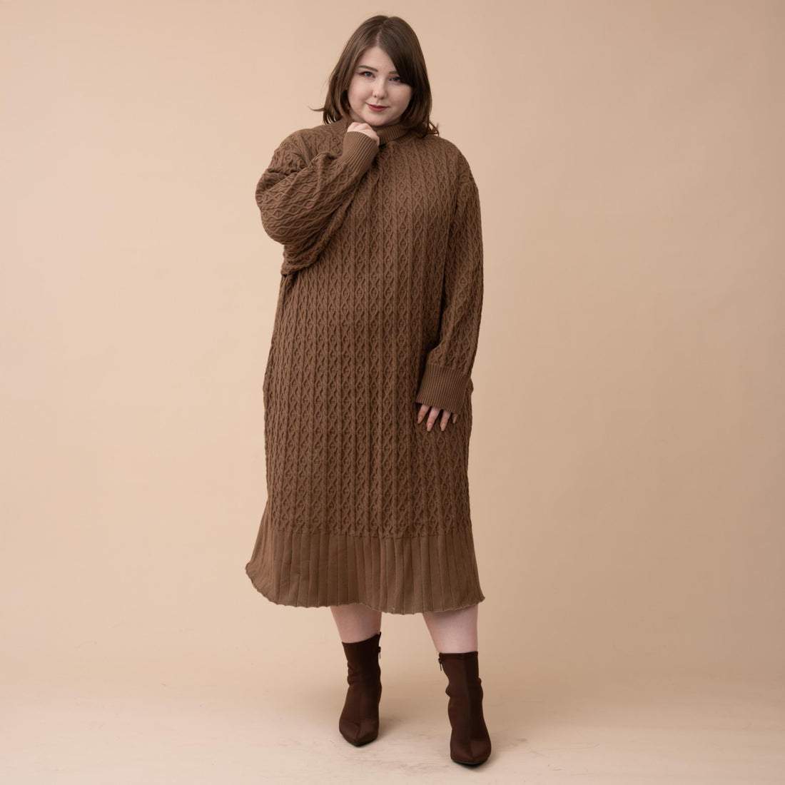Oversized Knit Sweater Dress
