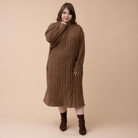Oversized Knit Sweater Dress