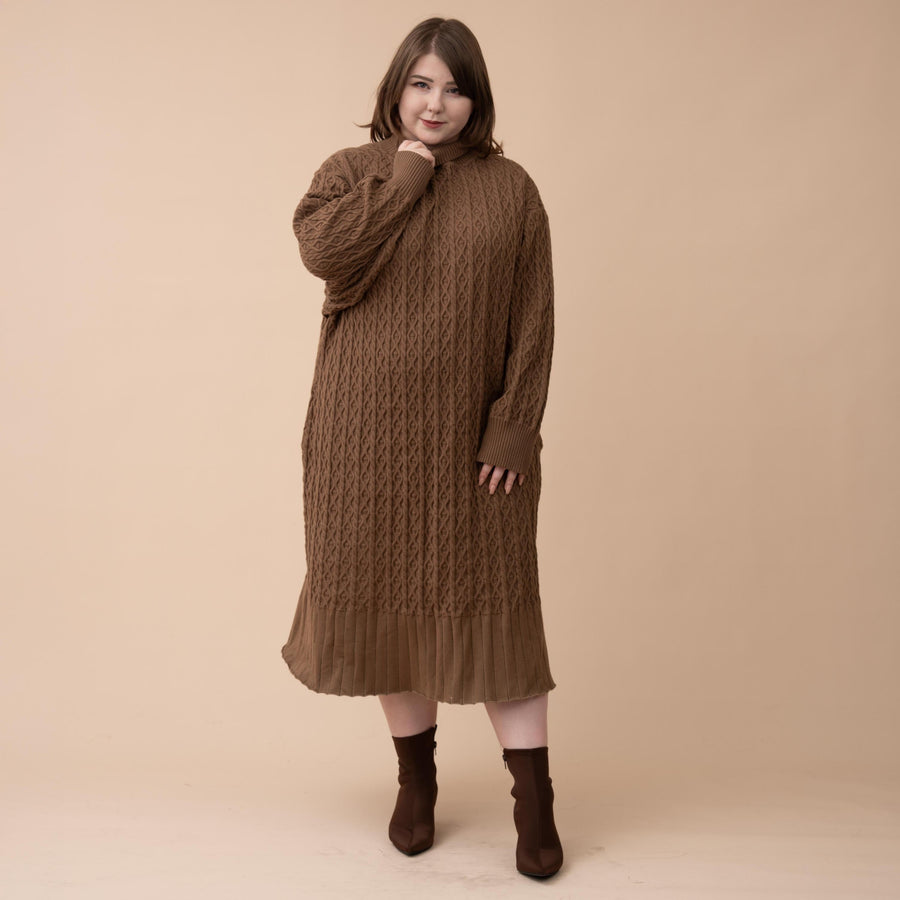 Oversized Knit Sweater Dress