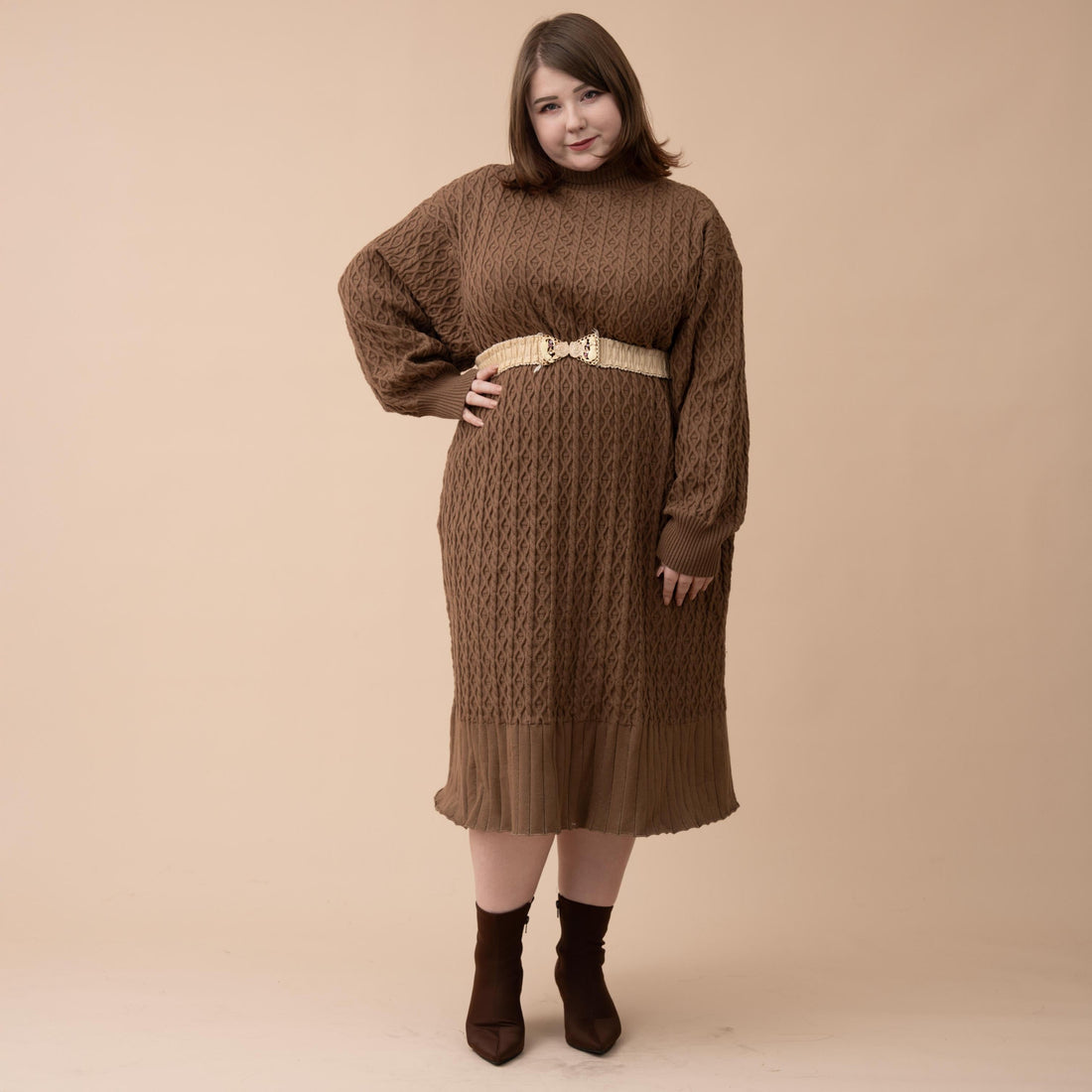 Oversized Knit Sweater Dress