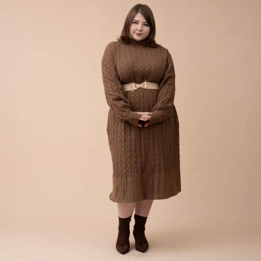 Oversized Knit Sweater Dress