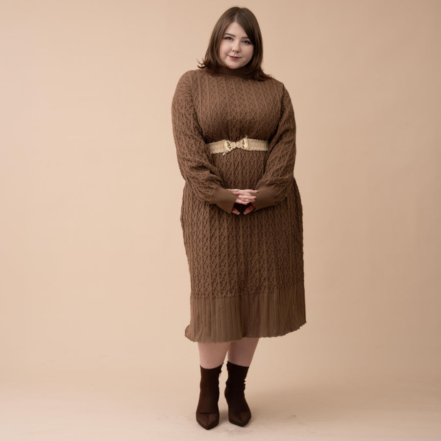Oversized Knit Sweater Dress
