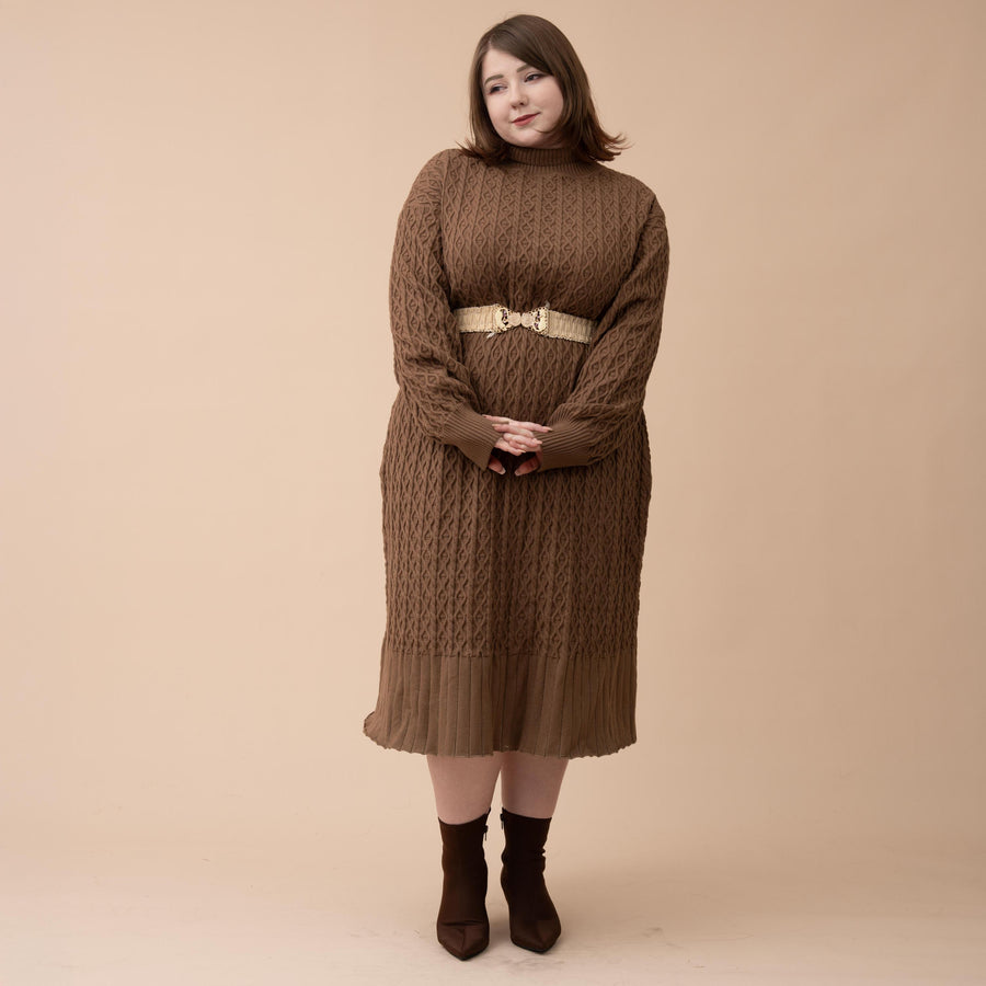 Oversized Knit Sweater Dress