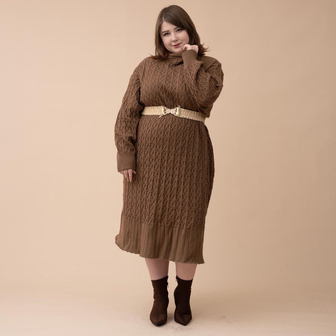 Oversized Knit Sweater Dress
