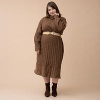 Oversized Knit Sweater Dress