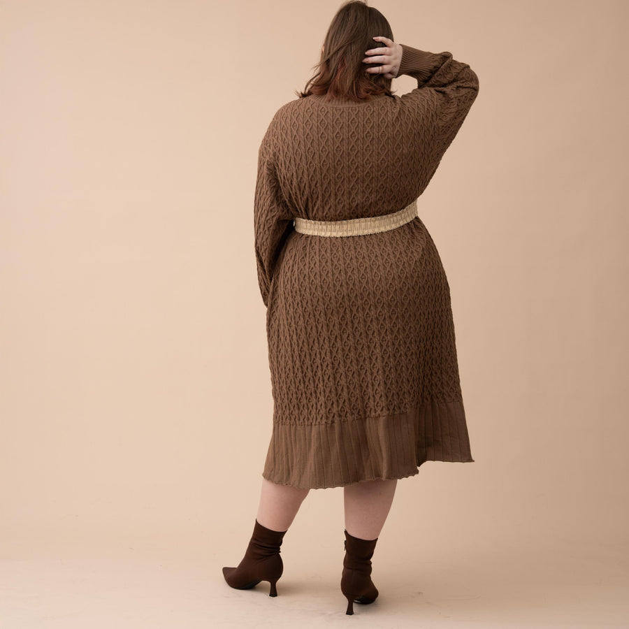 Oversized Knit Sweater Dress