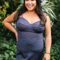 Cottage Bodycon Dress (Navy)