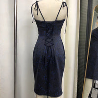 Cottage Bodycon Dress (Navy)