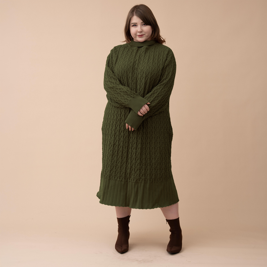 Oversized Knit Sweater Dress